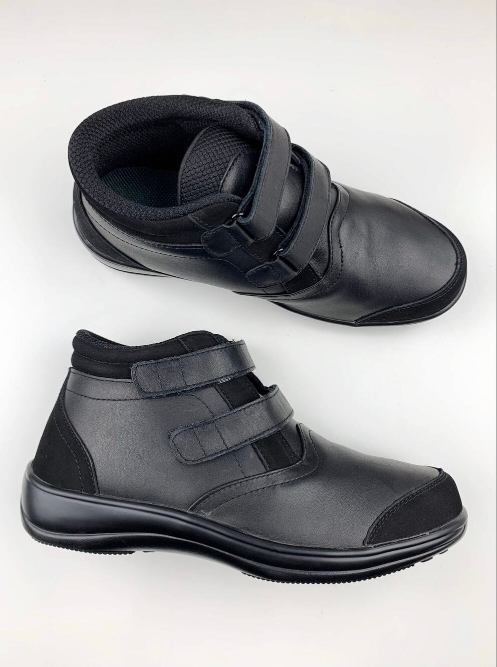 OrthoFeet Tivoli Boots Black Leather Orthotic Comfort 887 Women's 9.5 Wide Width